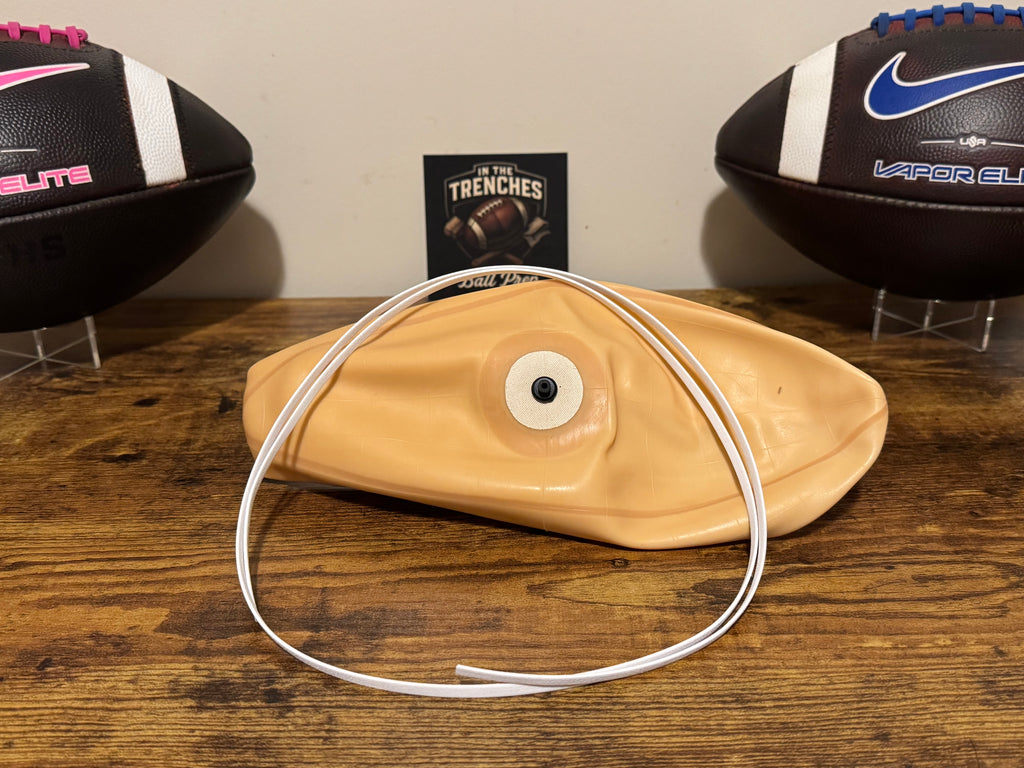 Bladder And Lace Kit For Full Size Footballs. Latex Bladder And White NFL Suede Lace