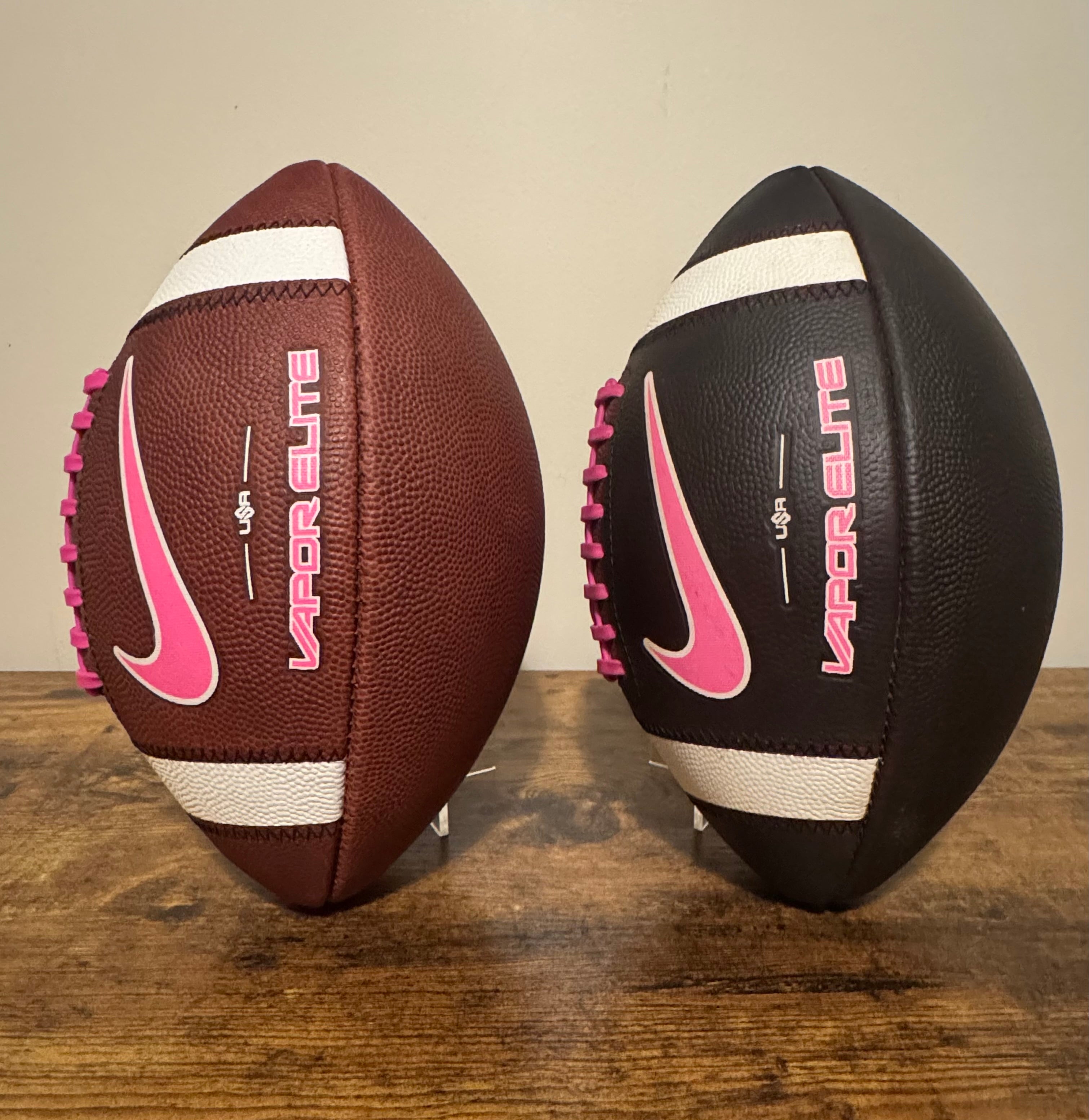 Nike Vapor Elite (Pink) Leather Football Fully Game Prepped/ Broken In/ Mudded and Tacked