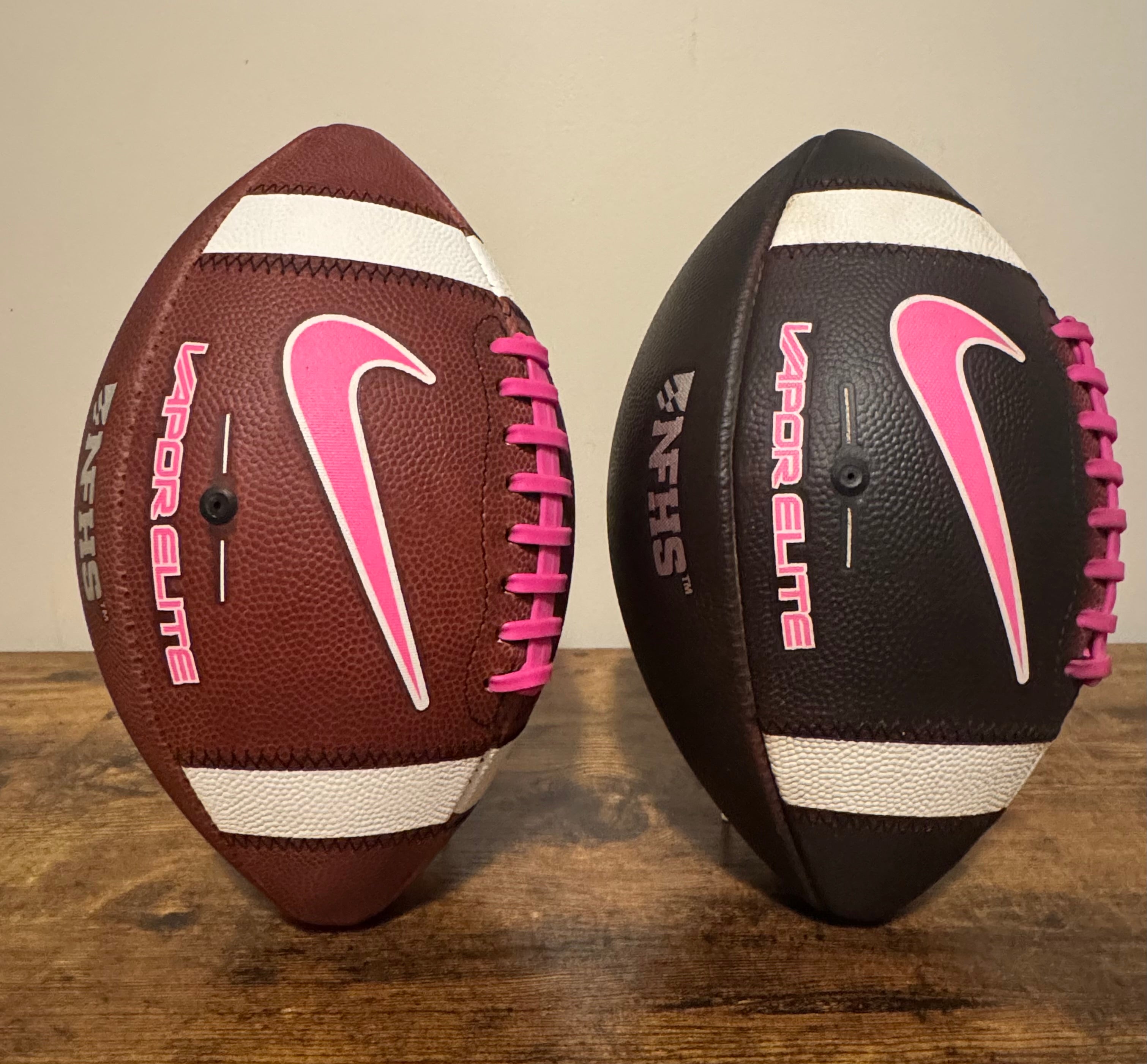 Nike Vapor Elite (Pink) Leather Football Fully Game Prepped/ Broken In/ Mudded and Tacked