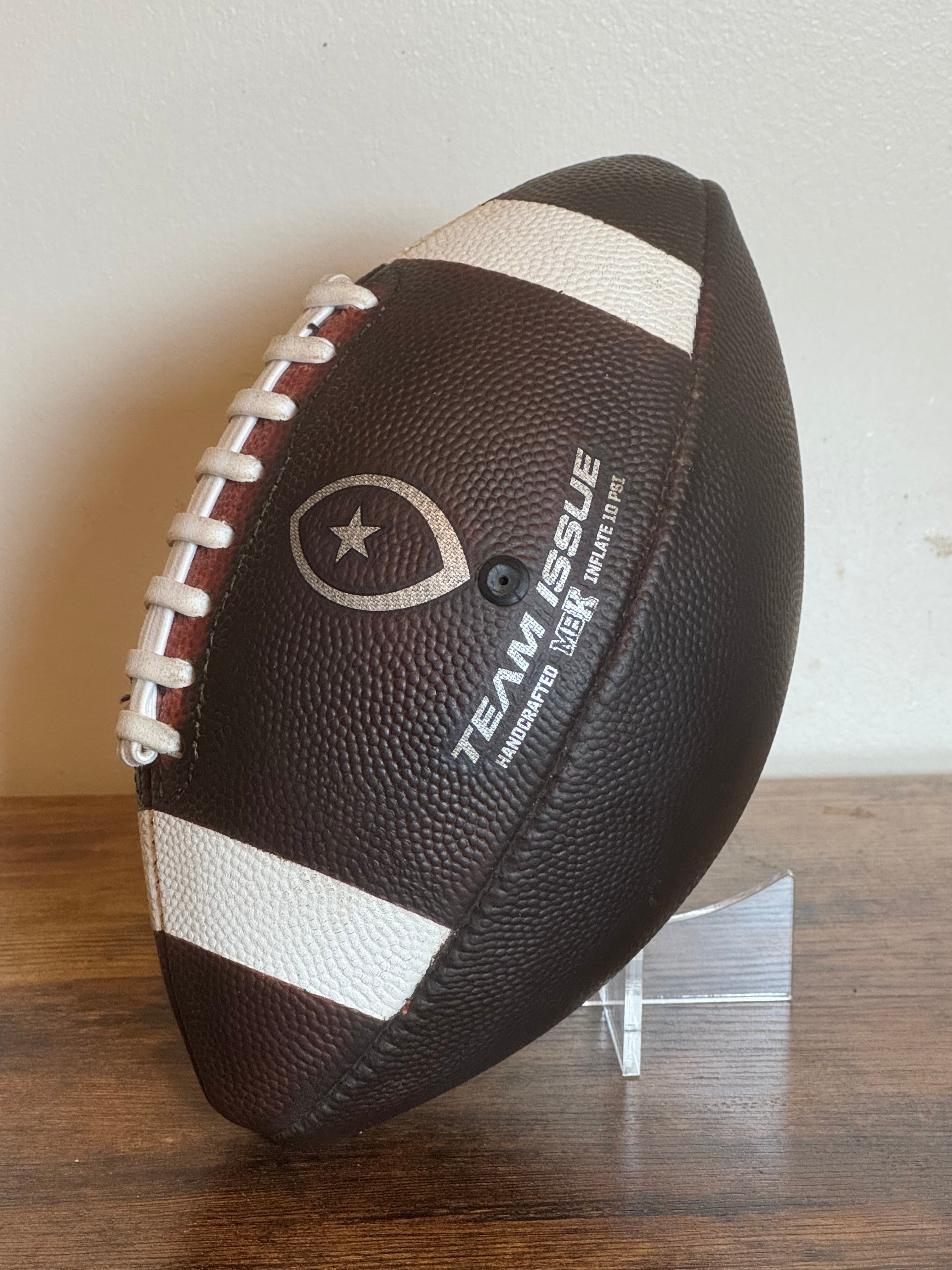 Team Issue Official Leather Game Football Peewee MBK Fully Prepped/Broken In