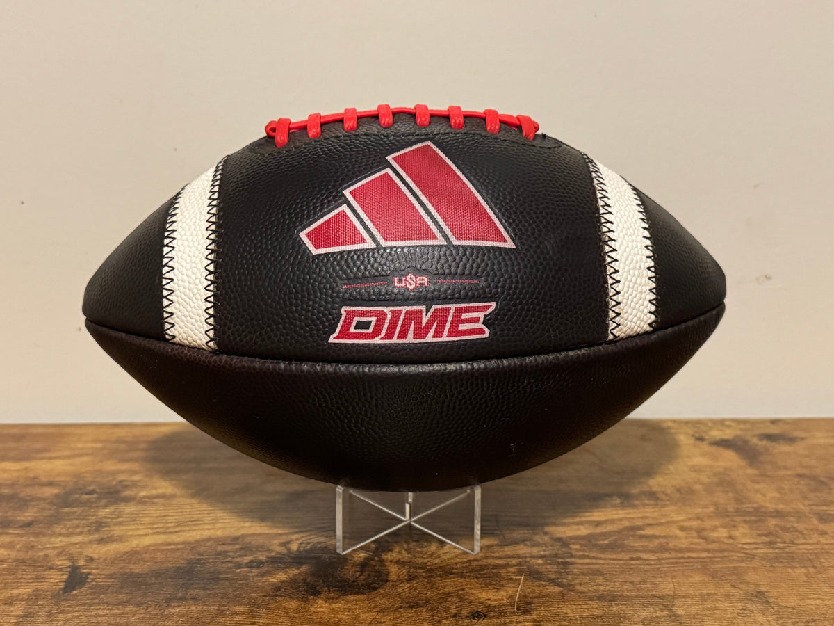 Adidas Dime Red Football – Professionally Game Prepped, Mudded & Tacked | NFHS/NCAA Approved