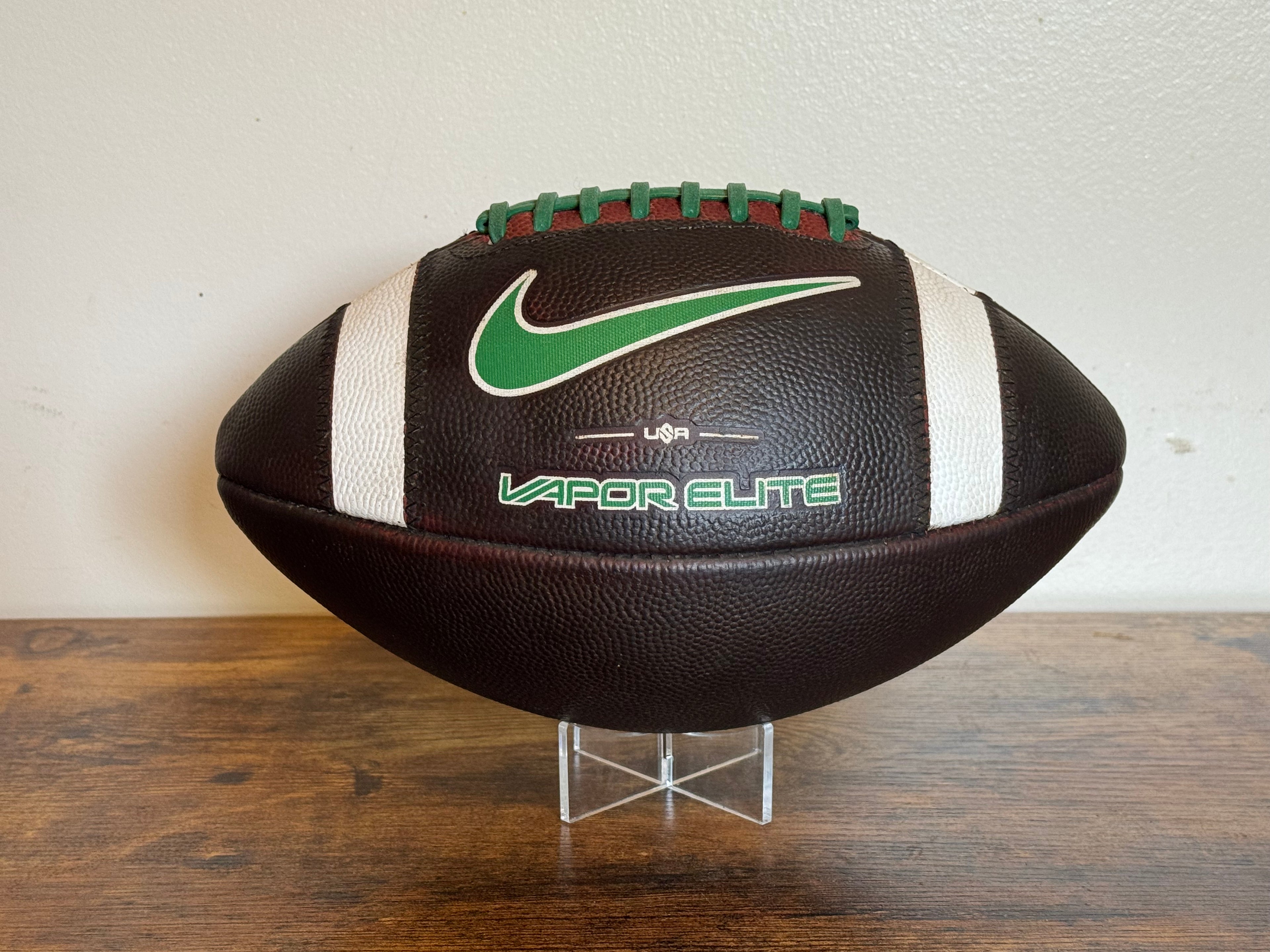 Nike Vapor Elite (Green) Leather Football Fully Game Prepped/ Broken In/ Mudded and Tacked