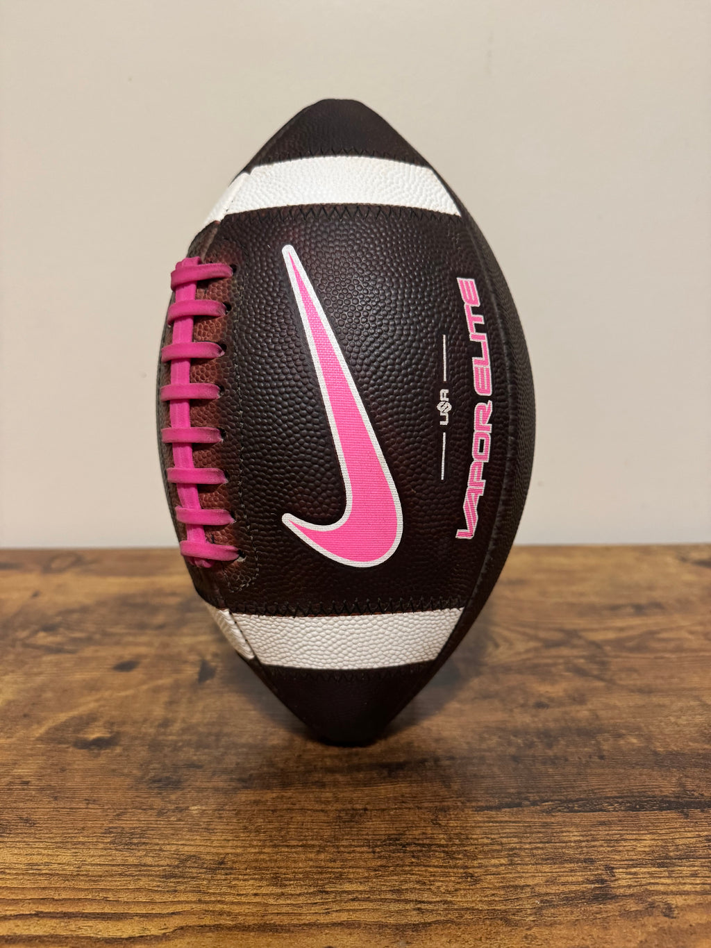 Nike Vapor Elite (Pink) Leather Football Fully Game Prepped/ Broken In/ Mudded and Tacked