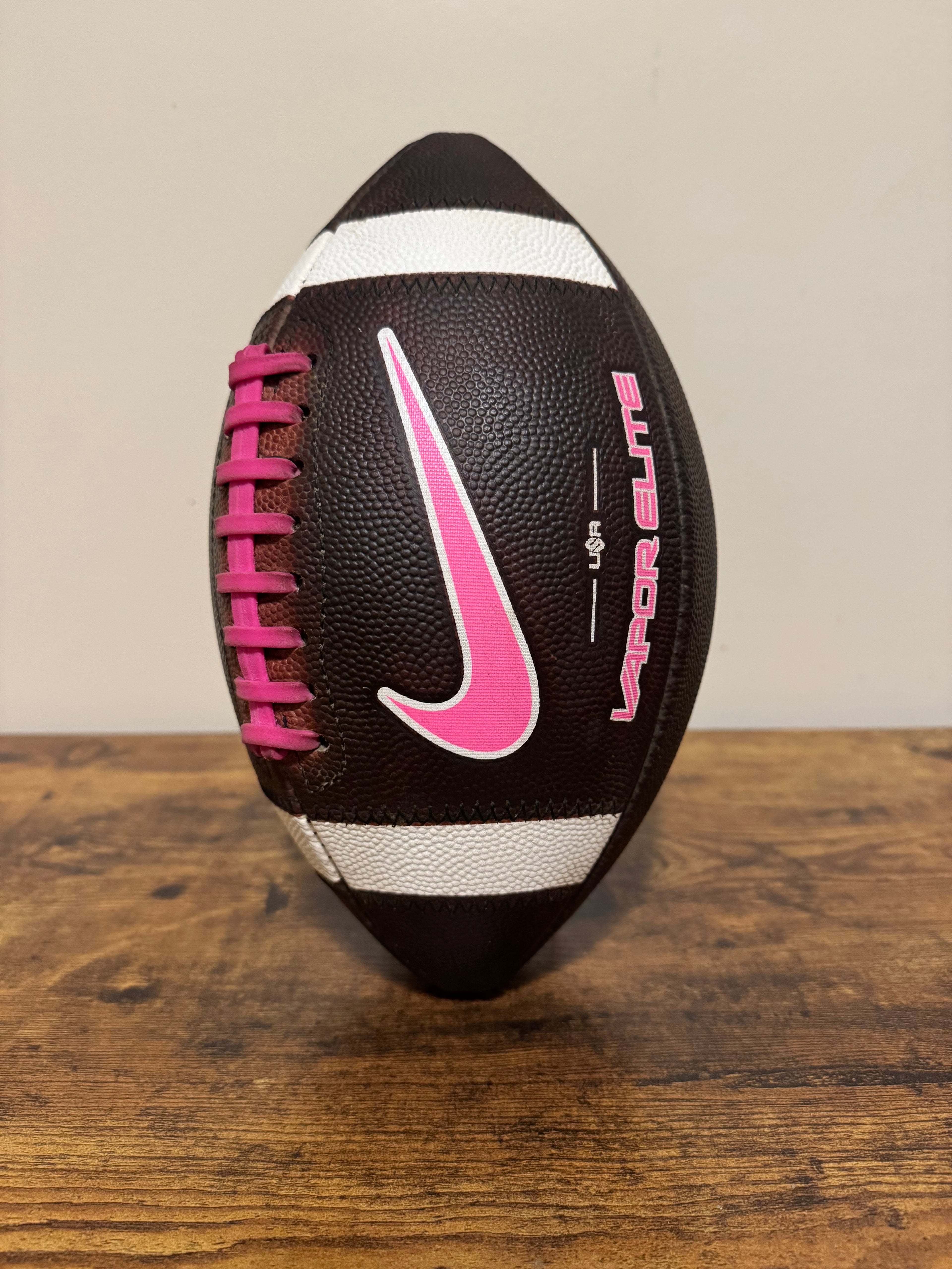 Nike Vapor Elite (Pink) Leather Football Fully Game Prepped/ Broken In/ Mudded and Tacked