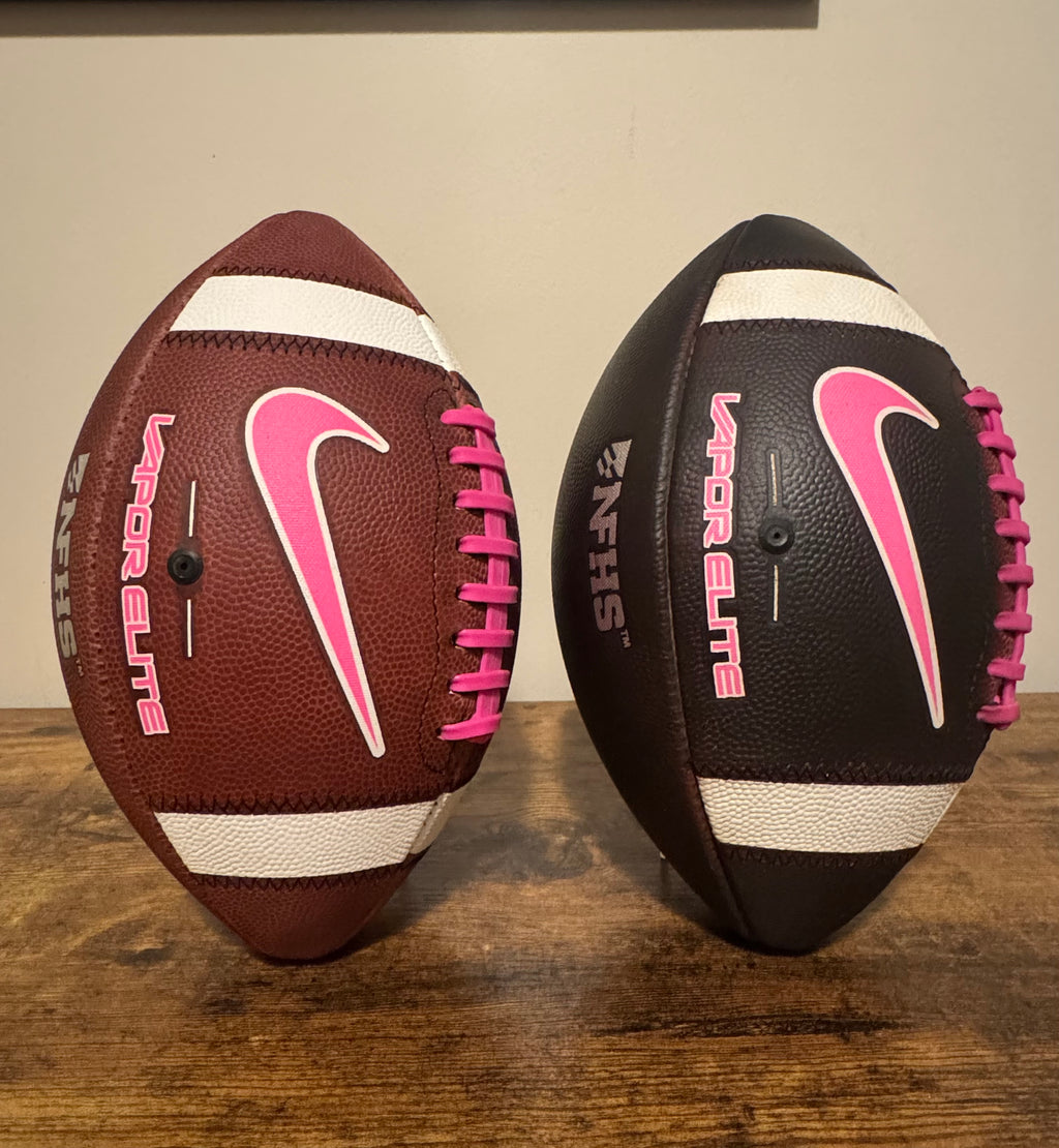 Nike Vapor Elite (Pink) Leather Football Fully Game Prepped/ Broken In/ Mudded and Tacked