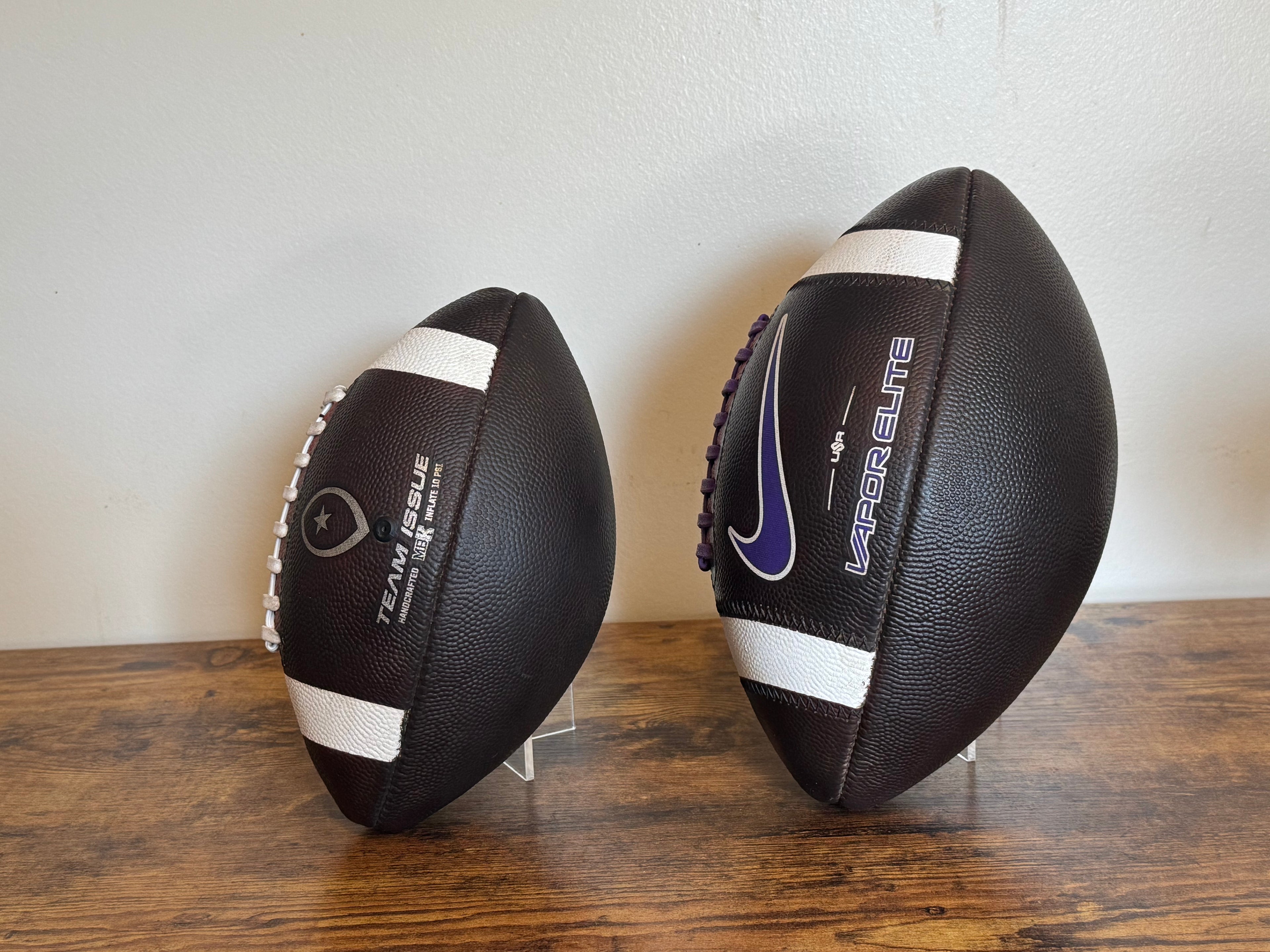 Team Issue Official Leather Game Football Peewee MBK Fully Prepped/Broken In