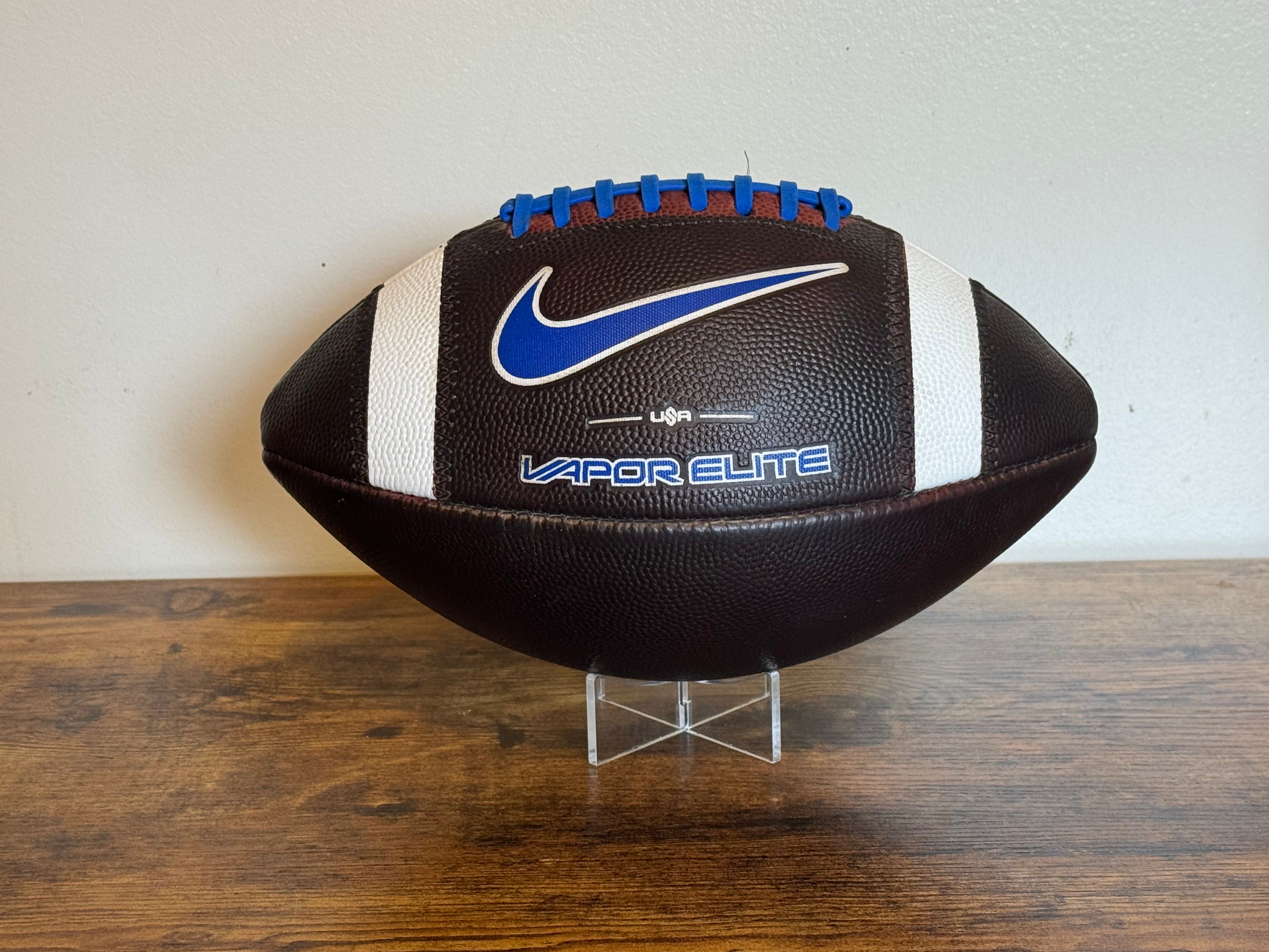 Nike Vapor Elite (Blue) Leather Football Fully Game Prepped/ Broken In/ Mudded and Tacked