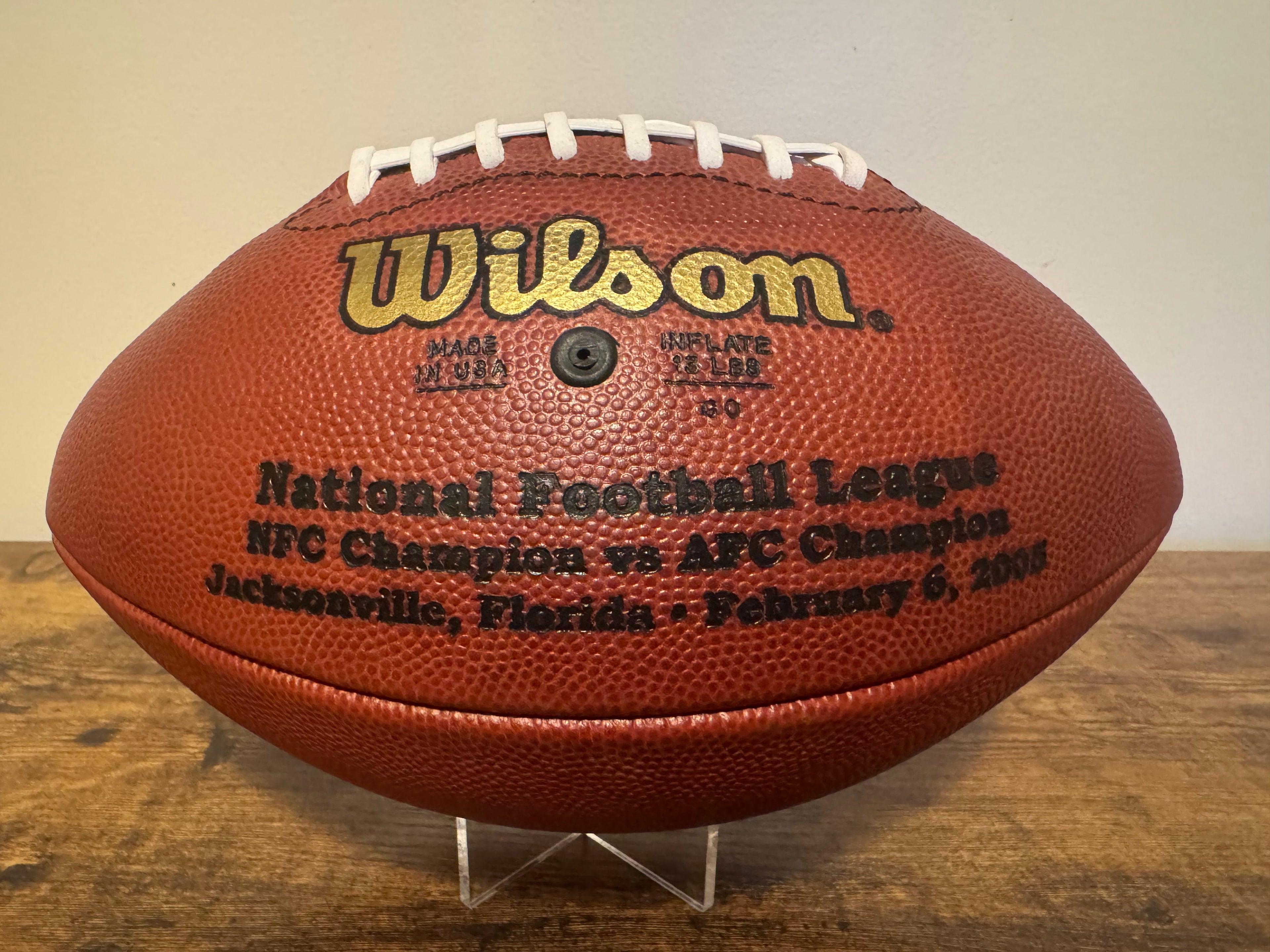 Wilson Official NFL Super Bowl XXXIX (39) Football (Conditioned)