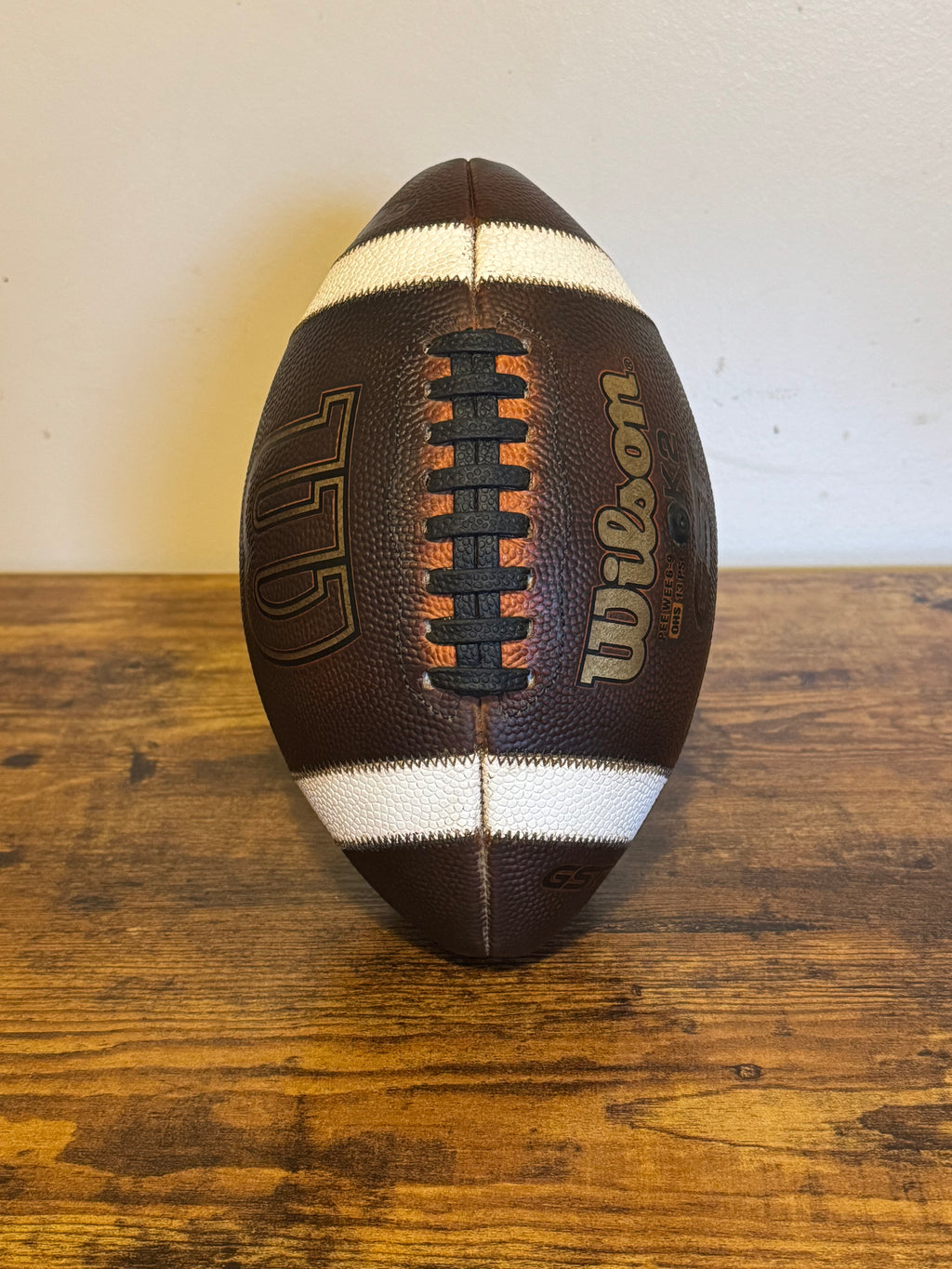 Wilson GST K2 Pee-Wee Youth Football (ages 6-9) Game Prepped/ Mudded/ Tacked