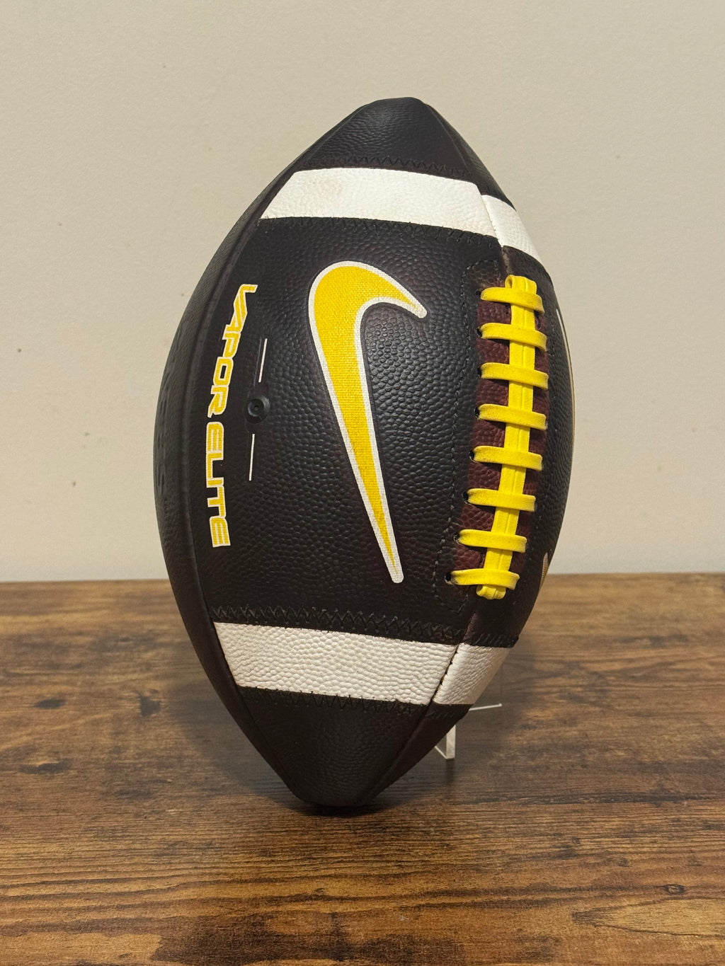 Nike Vapor Elite (Yellow) Leather Football Fully Game Prepped/ Broken In/ Mudded and Tacked