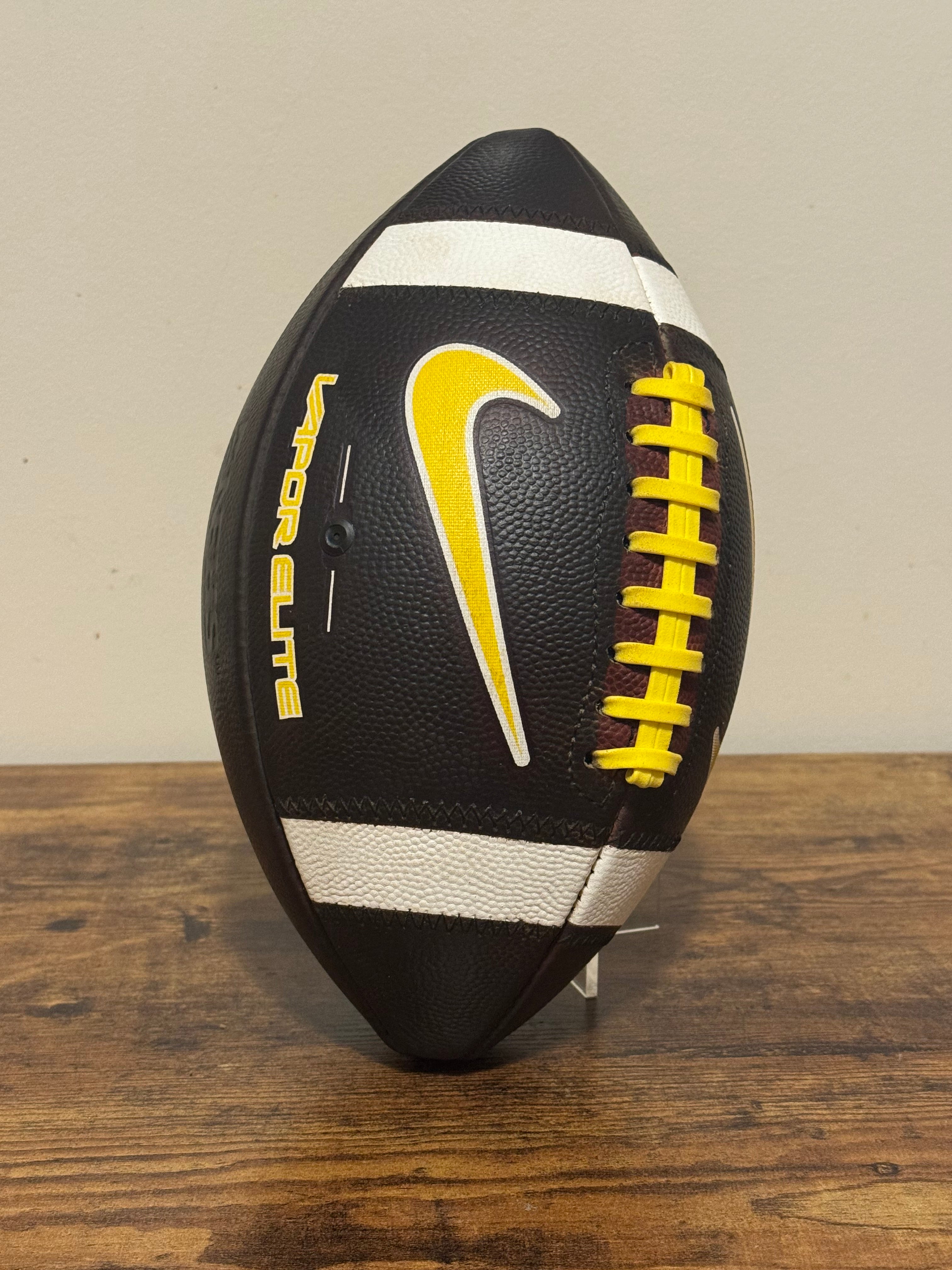 Nike Vapor Elite (Yellow) Leather Football Fully Game Prepped/ Broken In/ Mudded and Tacked