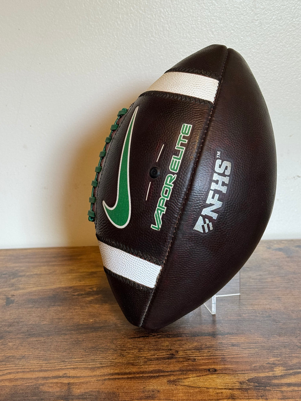 Nike Vapor Elite (Green) Leather Football Fully Game Prepped/ Broken In/ Mudded and Tacked