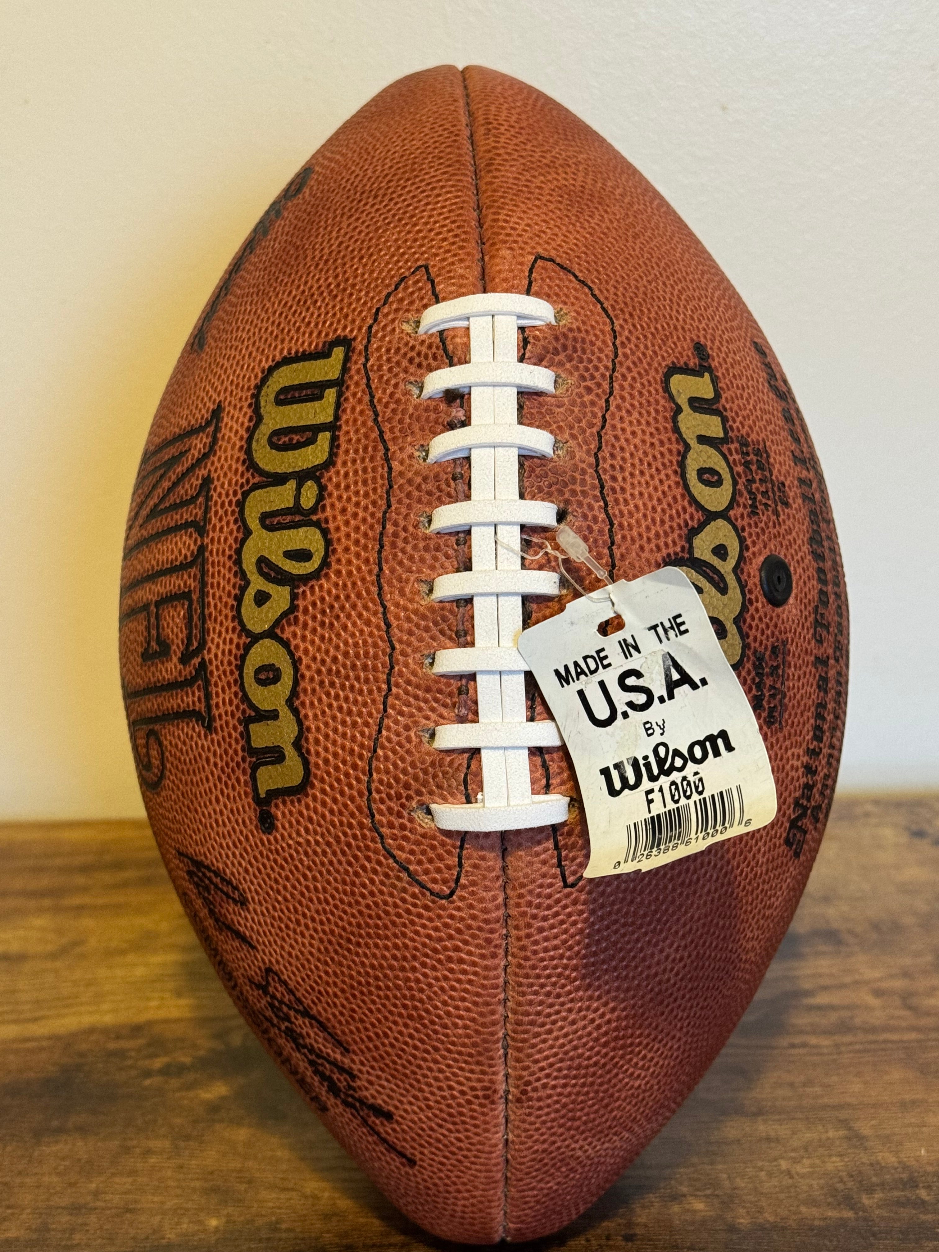 White NFL Style Suede Football Laces. Direct replacement for NFL Footballs