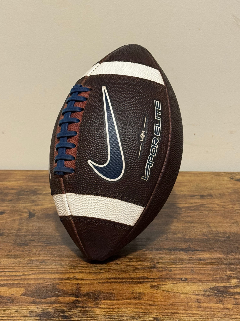 Nike Vapor Elite Navy Blue Leather Football NFHS Game Prepped/ Mudded/ Tacked
