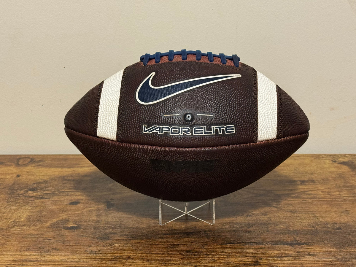 Nike Vapor Elite Navy Blue Leather Football NFHS Game Prepped/ Mudded/ Tacked