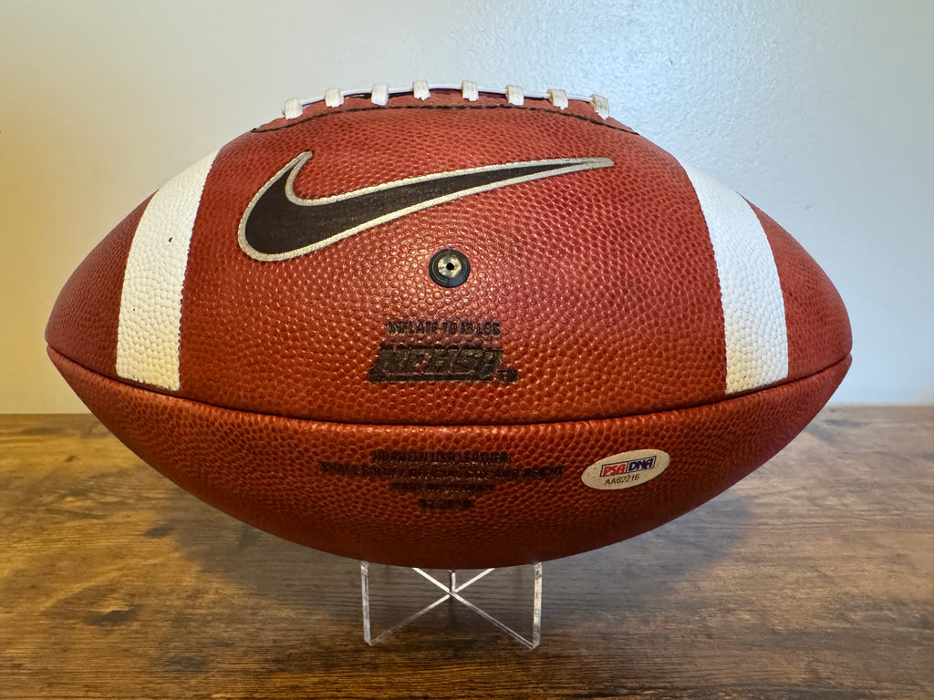 Warren Moon Autographed Nike Aero Elite Football PSA COA HOF Inscription